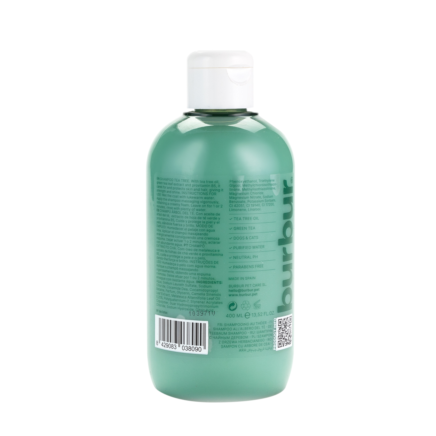 BURBUR ȘAMPON TEA TREE INSECTIFUG PREMIUM PENTRU CÂINI ȘI PISICI 400 ML - imagine 2