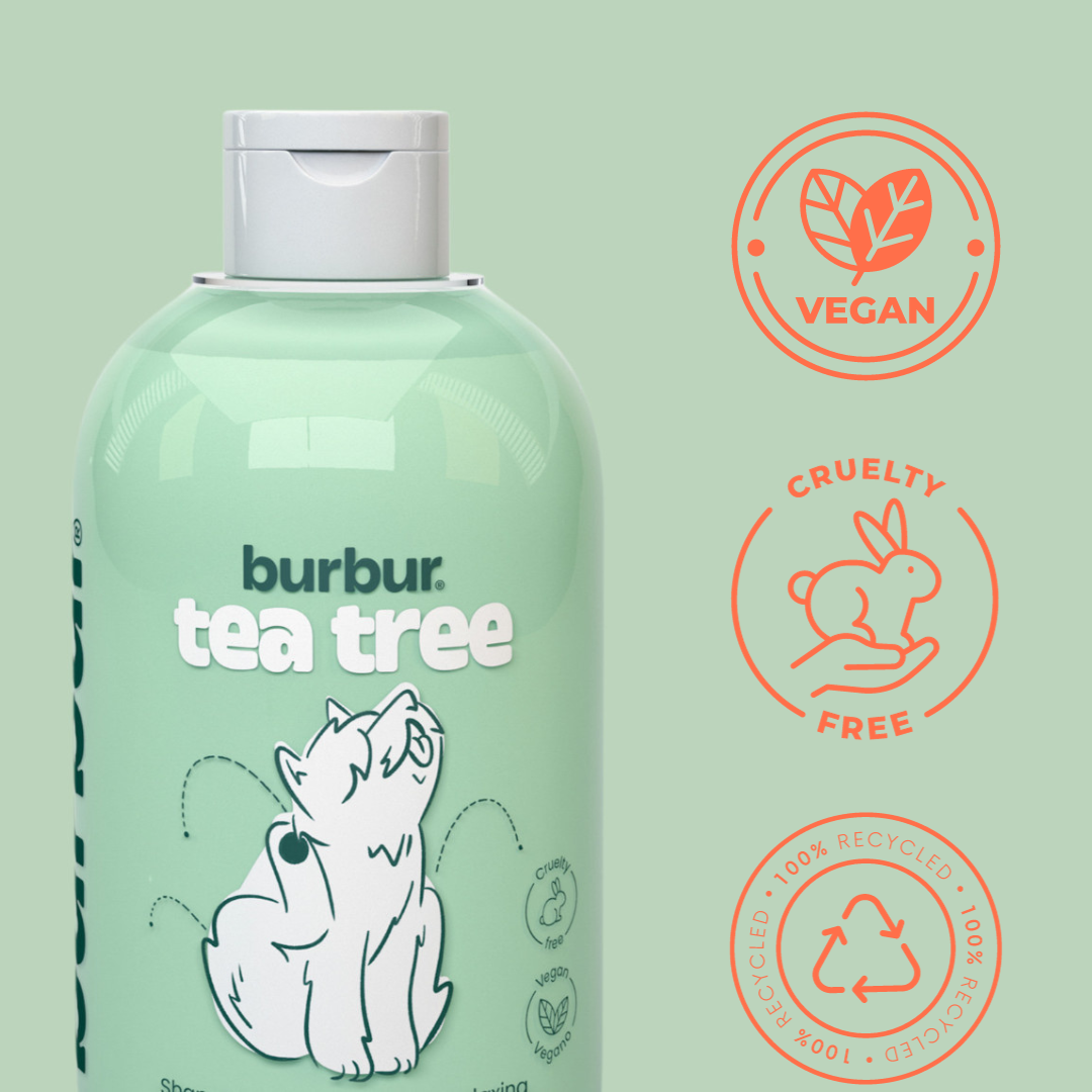 BURBUR ȘAMPON TEA TREE INSECTIFUG PREMIUM PENTRU CÂINI ȘI PISICI 400 ML - imagine 4